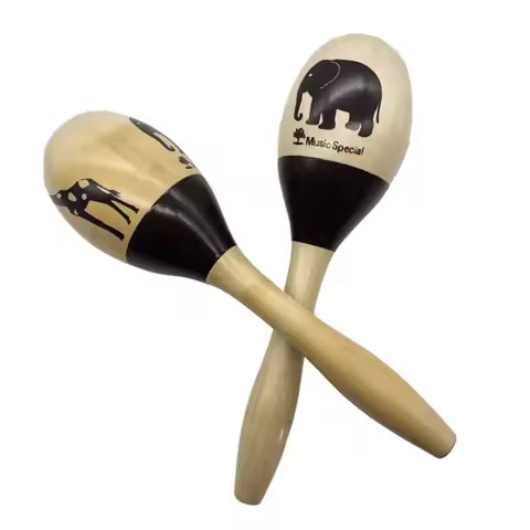 Maracas en bois dur massif