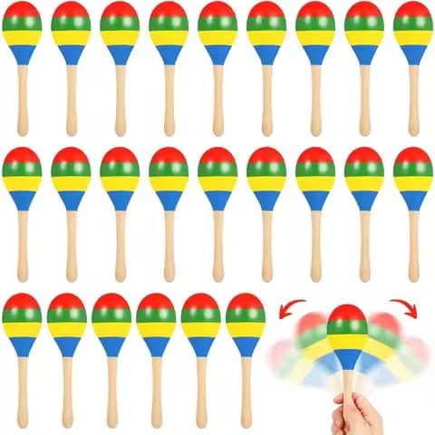 Maracas multicolores fiesta pour adultes
