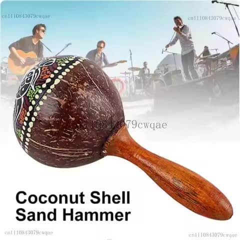 Maracas en noix de coco peintes