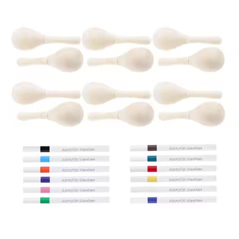 Kit maracas en bois à décorer