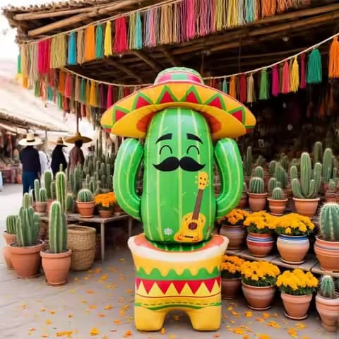 Ballons cactus pour fête à thème