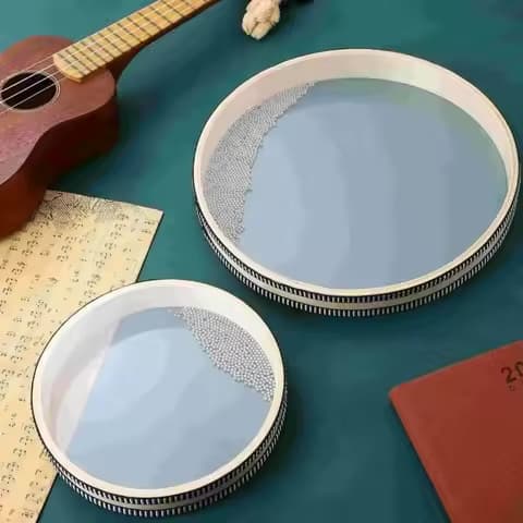 Tambour à perles océan bois